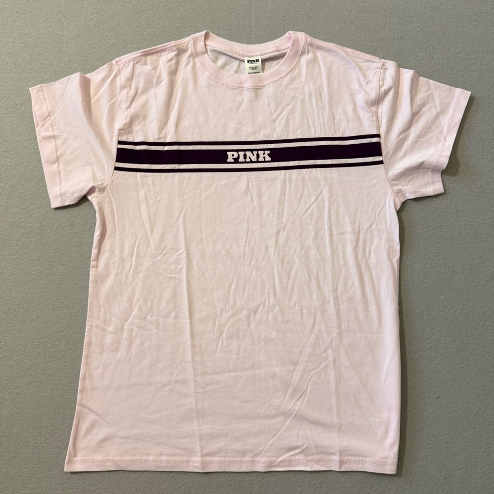 Oversized PINK T-Shirt with Stripe Detail